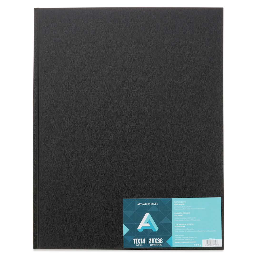 Open in modal - Art Alternatives Hard-Bound Sketchbook, 110 Sheets, White, 11" x 14"