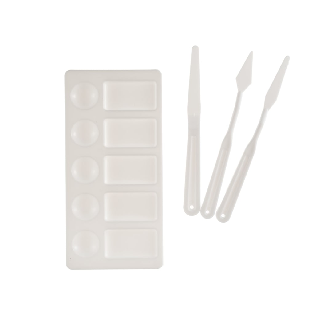 Open in modal - Art Alternatives Plastic Palette Knives and Palette Set