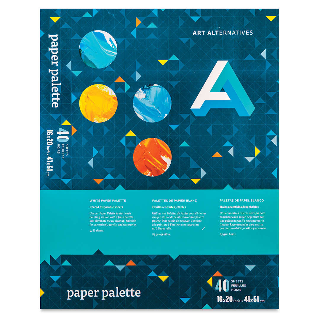 Open in modal - Art Alternatives White Paper Palette Pad, 40 Sheets, 16" x 20", front cover