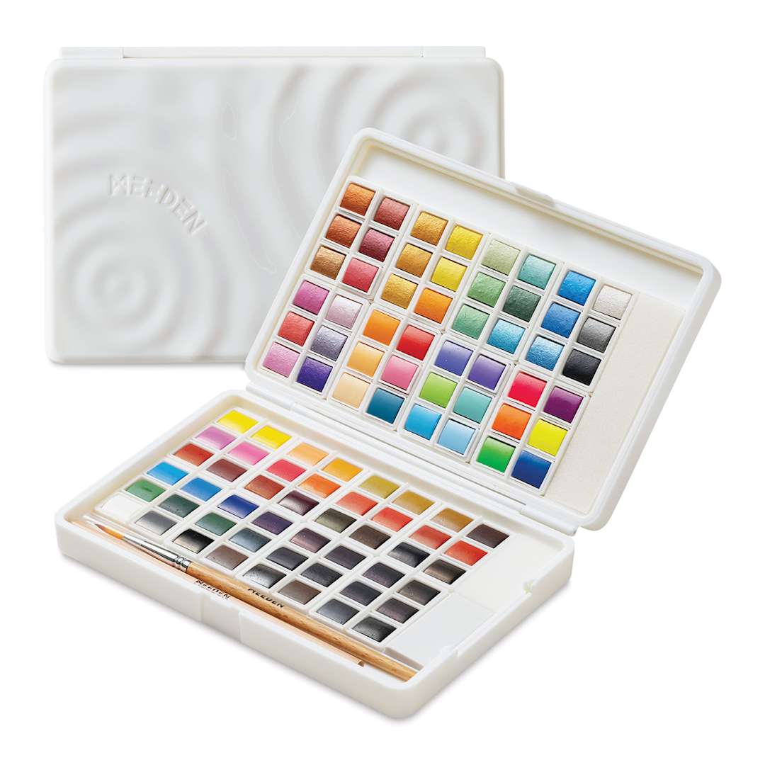 Open in modal - Meeden Watercolor Half Pans - Set of 96, Assorted Colors, Half Pan