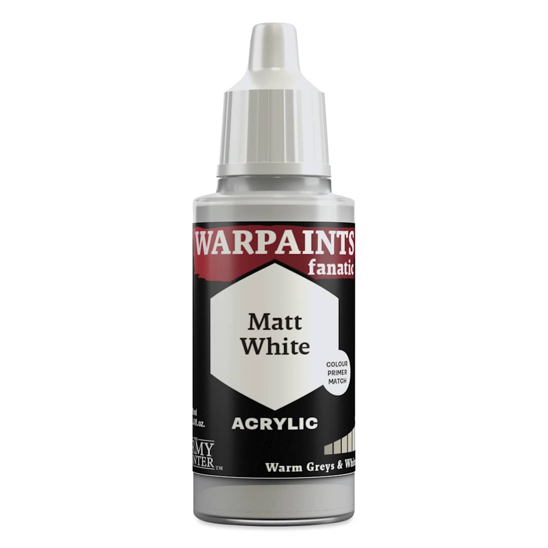 Open in modal - The Army Painter Warpaint Fanatics Acrylic Paint - Matt White, 18 ml Bottle