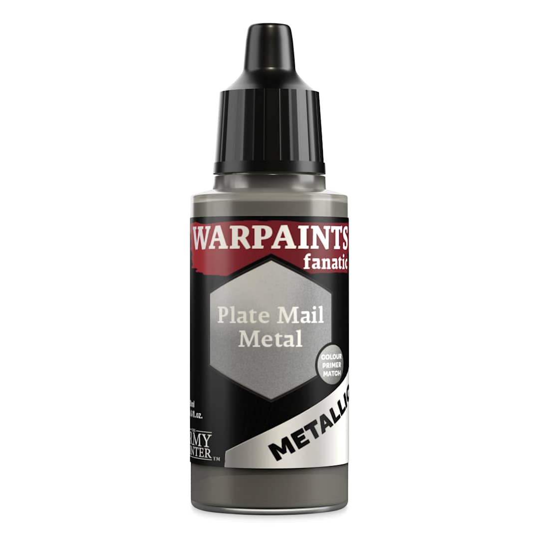 Open in modal - The Army Painter Warpaint Fanatics Acrylic Paint - Metallic Plate Mail Metal, 18 ml Bottle