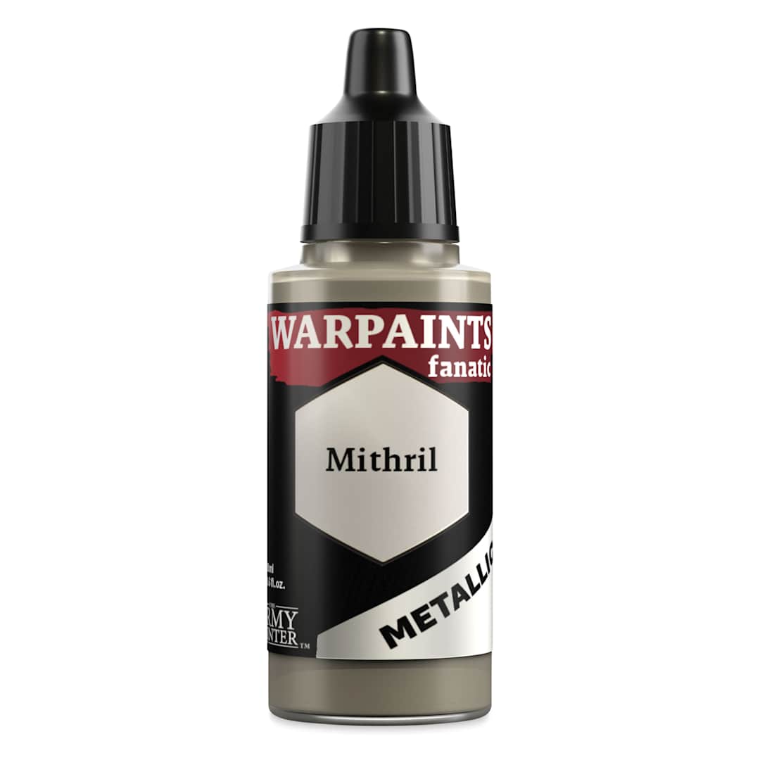 Open in modal - The Army Painter Warpaint Fanatics Acrylic Paint - Metallic Mithril, 18 ml Bottle