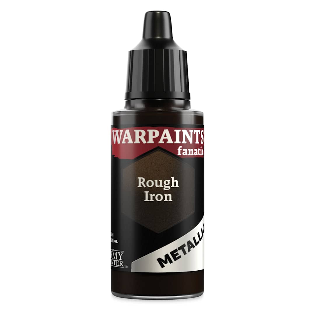 Open in modal - The Army Painter Warpaint Fanatics Acrylic Paint - Metallic Rough Iron, 18 ml Bottle
