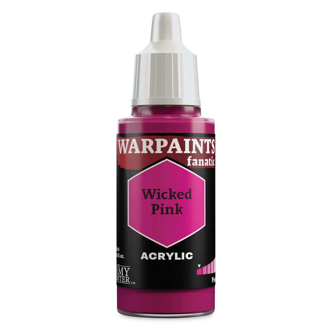 Open in modal - The Army Painter Warpaint Fanatics Acrylic Paint - Wicked Pink, 18 ml Bottle