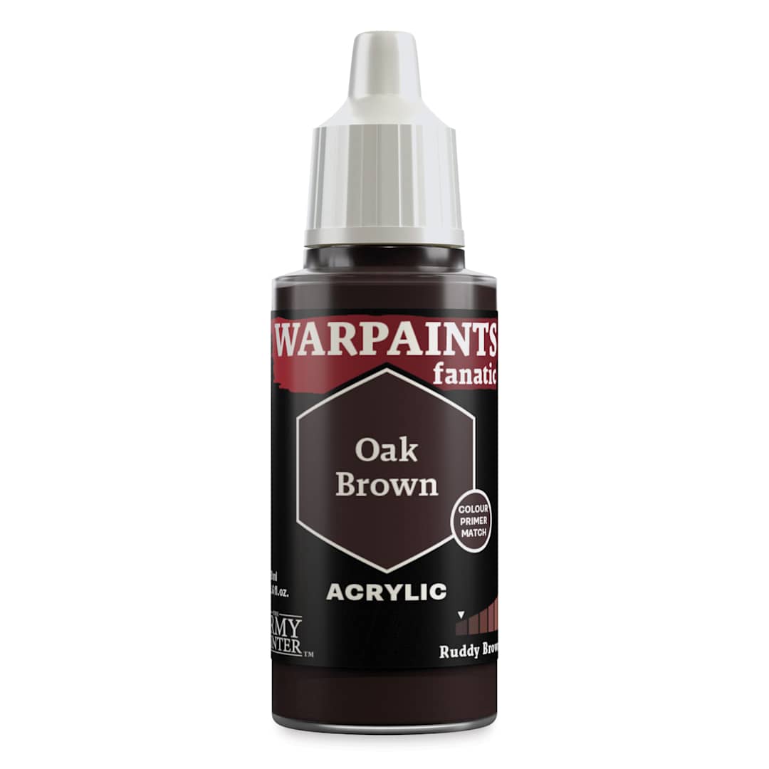 Open in modal - The Army Painter Warpaint Fanatics Acrylic Paint - Oak Brown, 18 ml Bottle