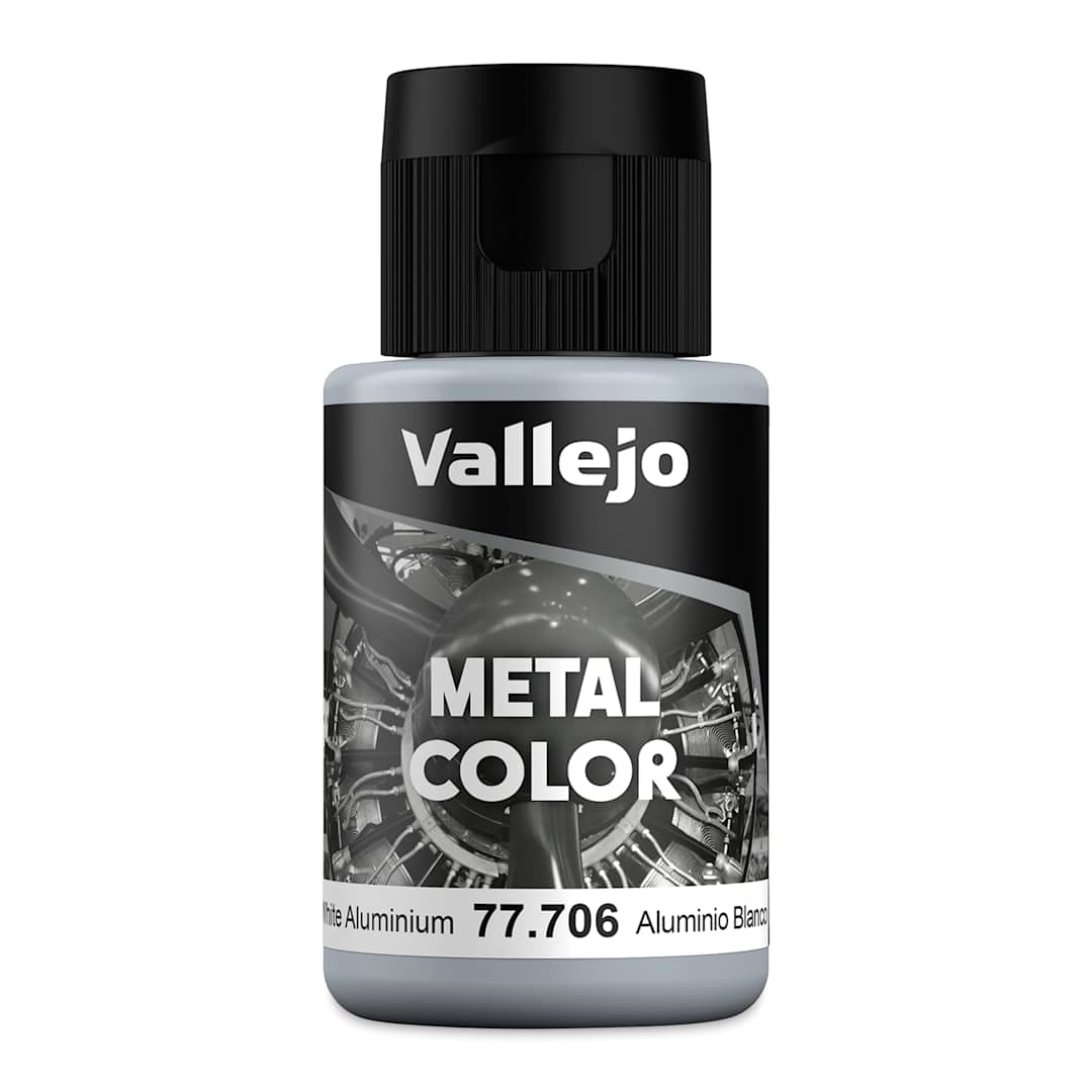 Open in modal - Vallejo Metal Color Acrylic Paint - White Aluminium, 32 ml
