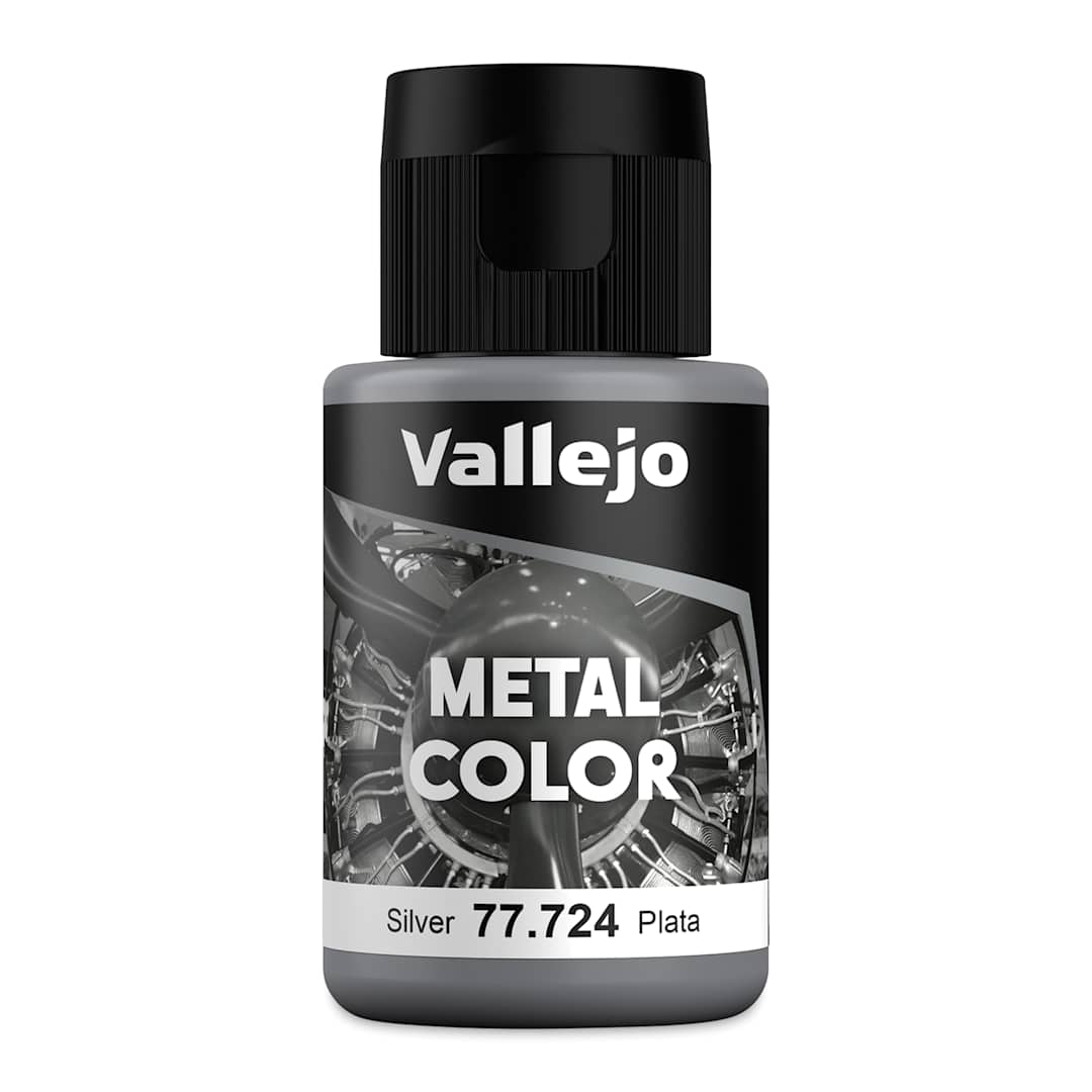 Open in modal - Vallejo Metal Color Acrylic Paint - Silver, 32 ml