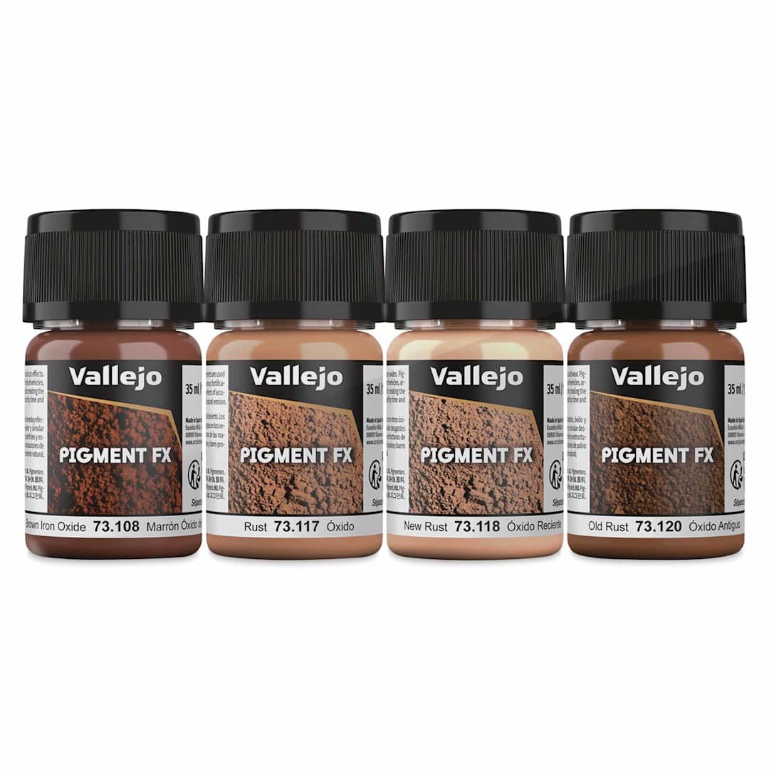 Open in modal - Vallejo Pigment FX Set - Set of 4, Rust and Corrosion, 35 ml