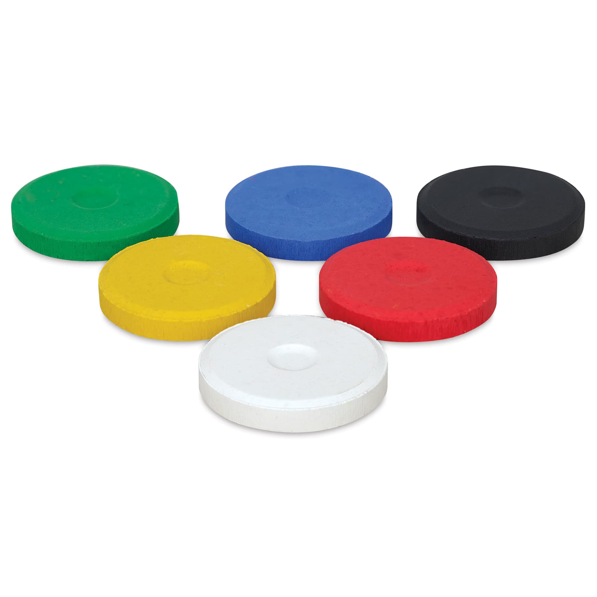 Blick Essentials Tempera Cakes - Set of 6, Small, Primary Colors, out of packaging