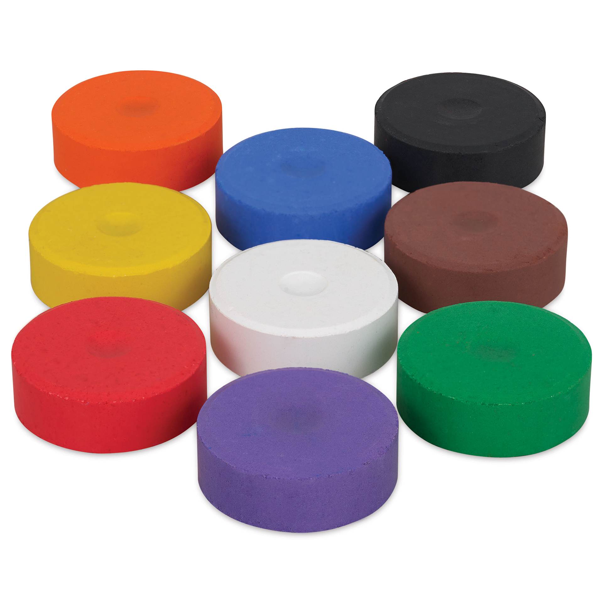 Blick Essentials Tempera Cakes - Set of 9, Medium, Classic Colors, out of packaging