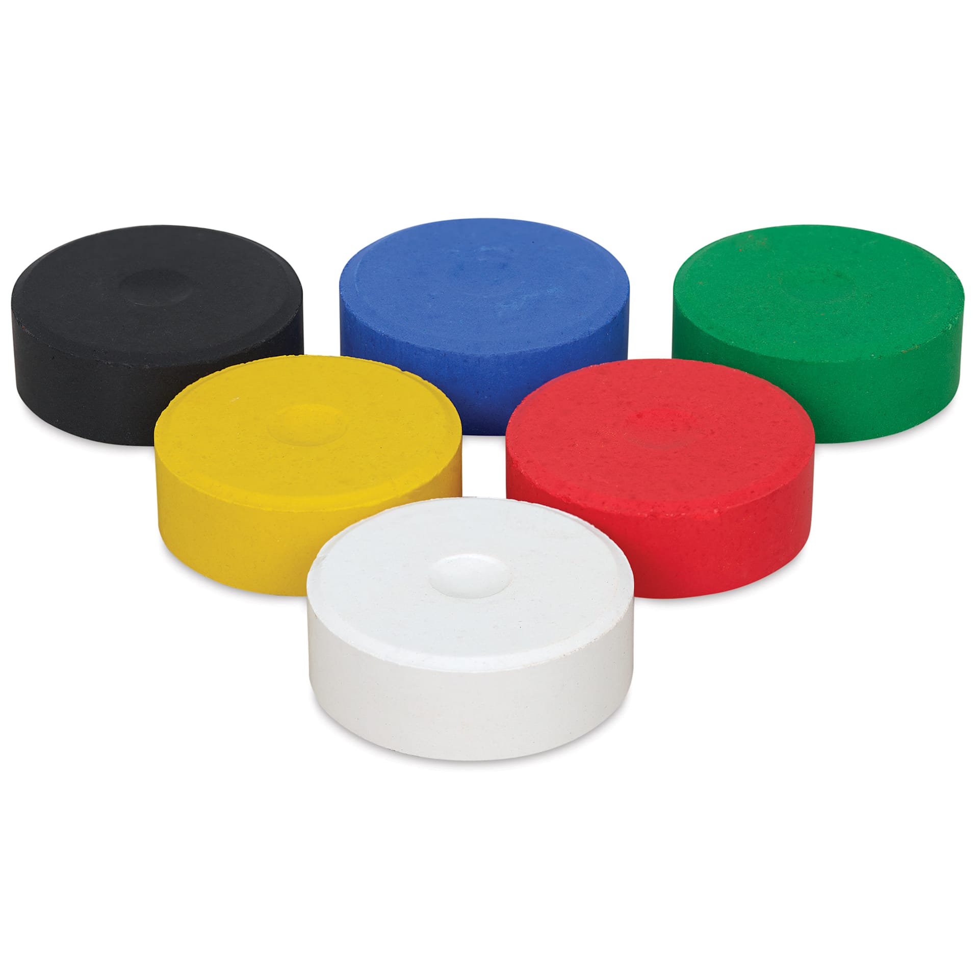 Blick Essentials Tempera Cakes - Set of 6, Medium, Primary Colors, out of packaging