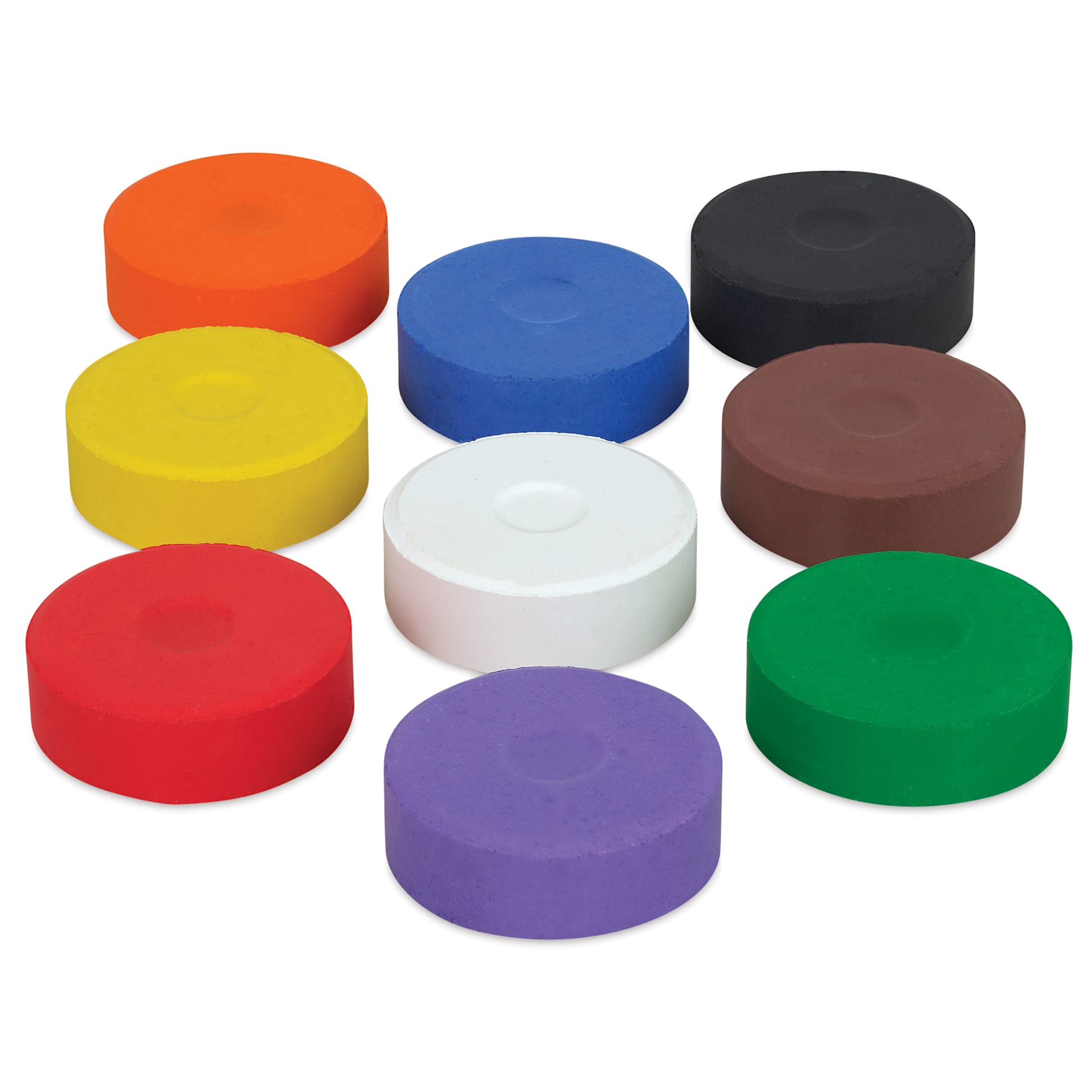 Blick Essentials Tempera Cakes - Set of 9, Large, Classic Colors, out of packaging
