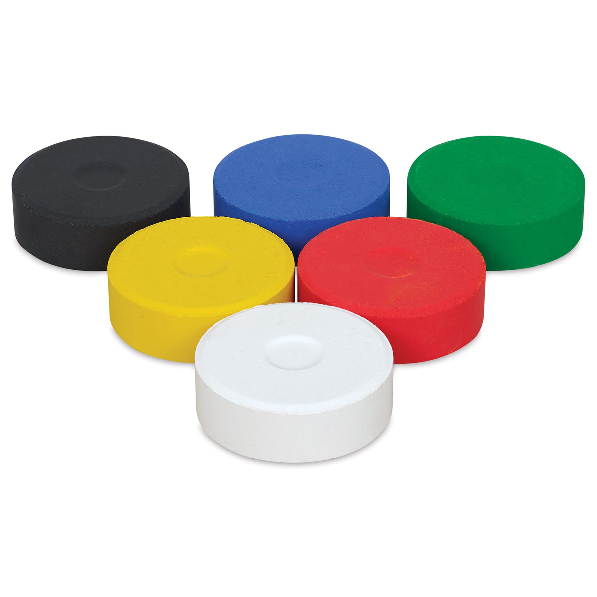 Blick Essentials Tempera Cakes - Set of 6, Large, Primary Colors, out of packaging