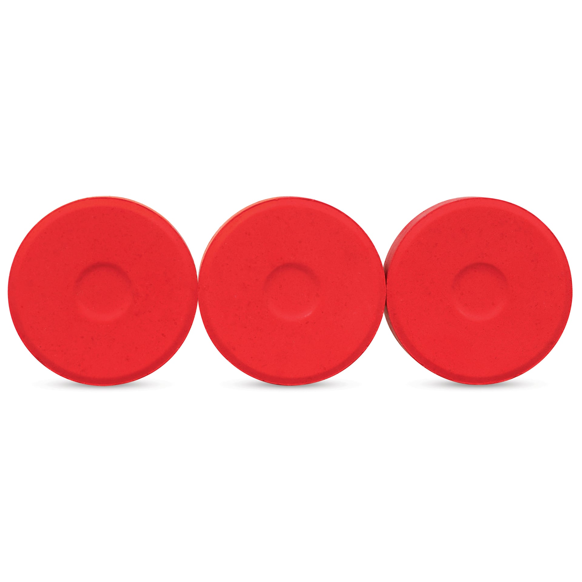 Large Crimson Red Blick Essentials Tempera Cakes side by side