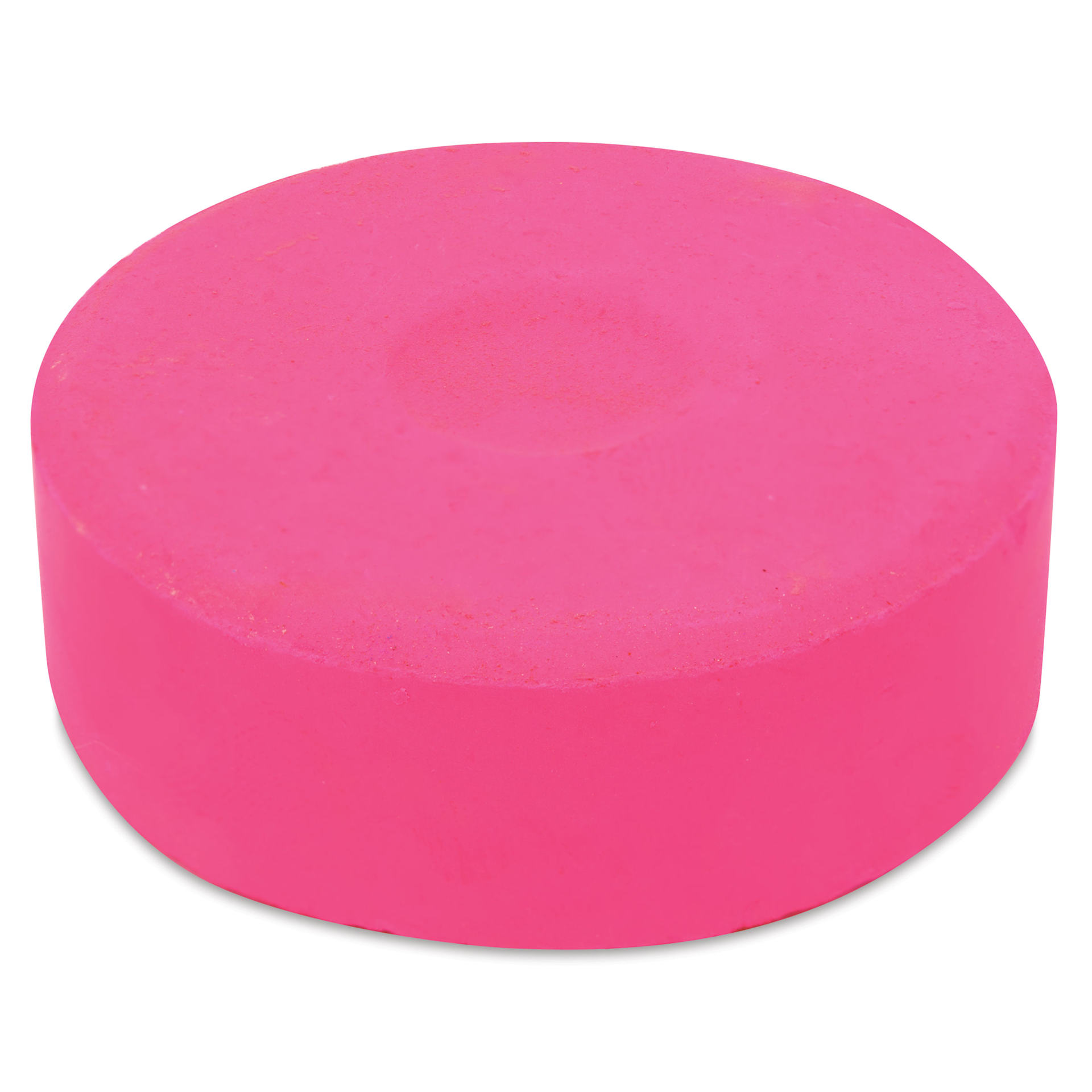 Side view of the Fluorescent Pink Large Blick Essentials Tempera Cake