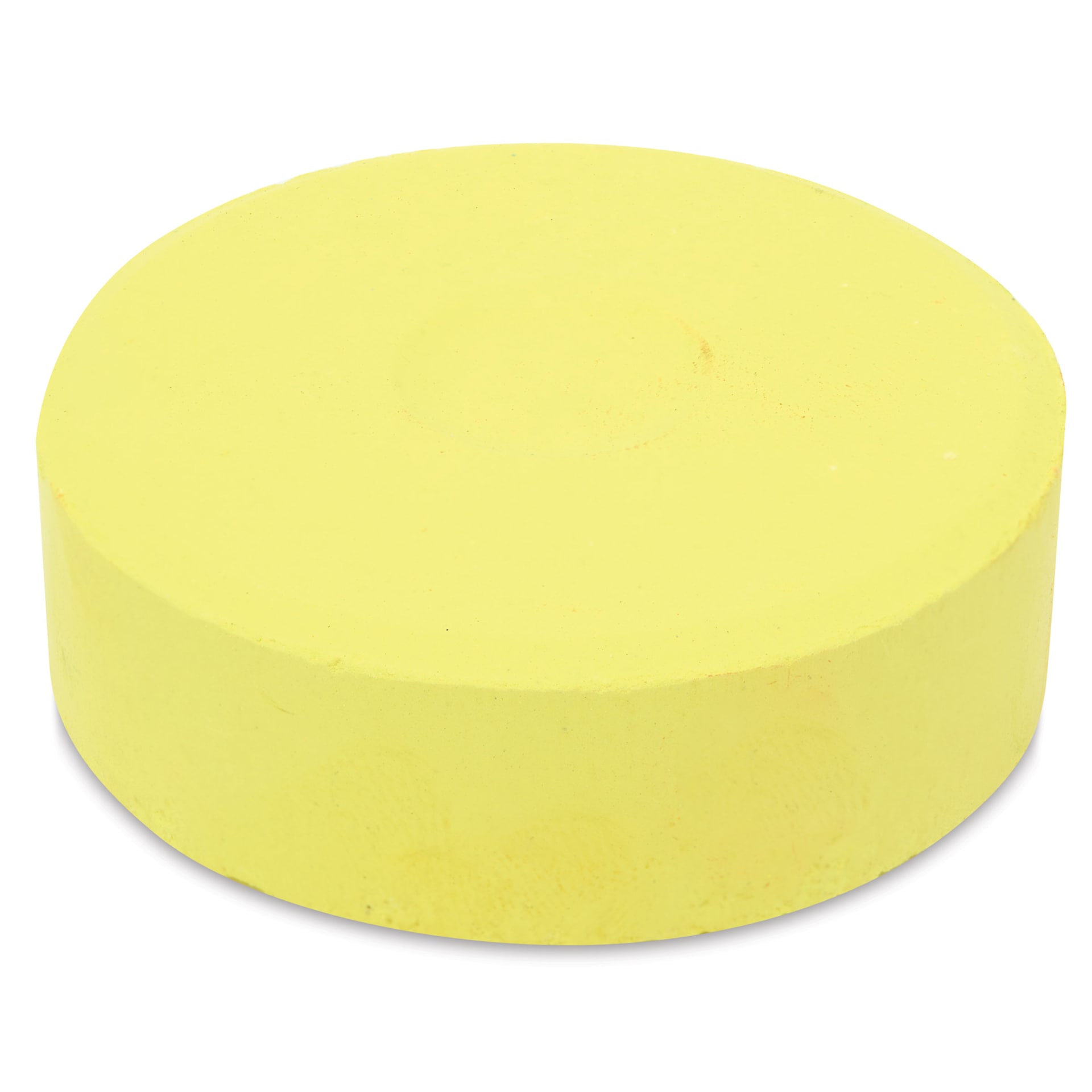 Side view of the Light Yellow Large Blick Essentials Tempera Cake