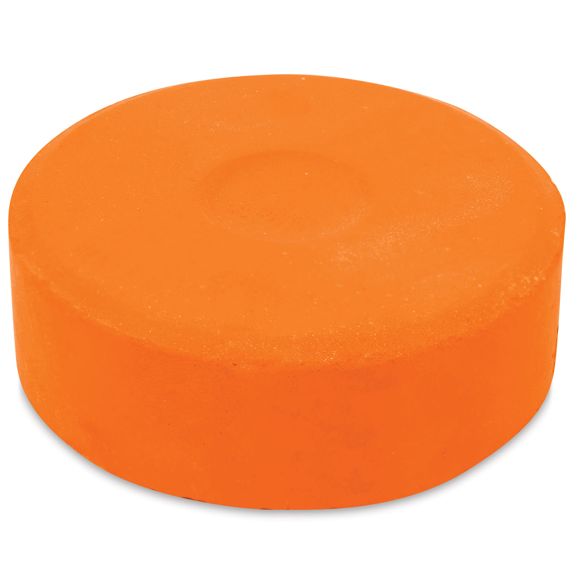Side view of the Large Orange Blick Essentials Tempera Cake