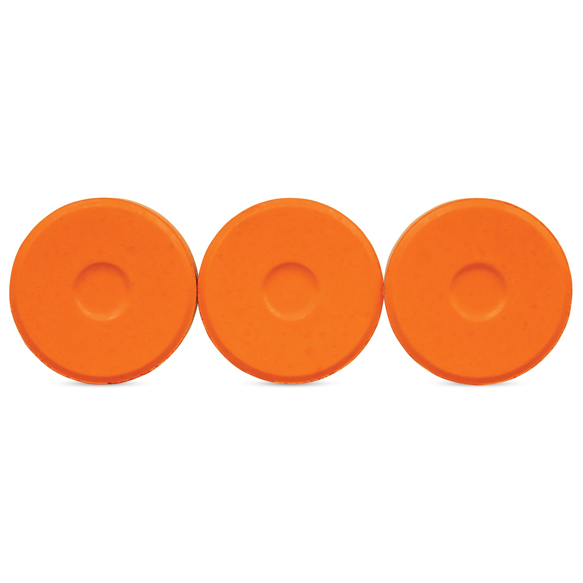 Large Orange Blick Essentials Tempera Cakes side by side