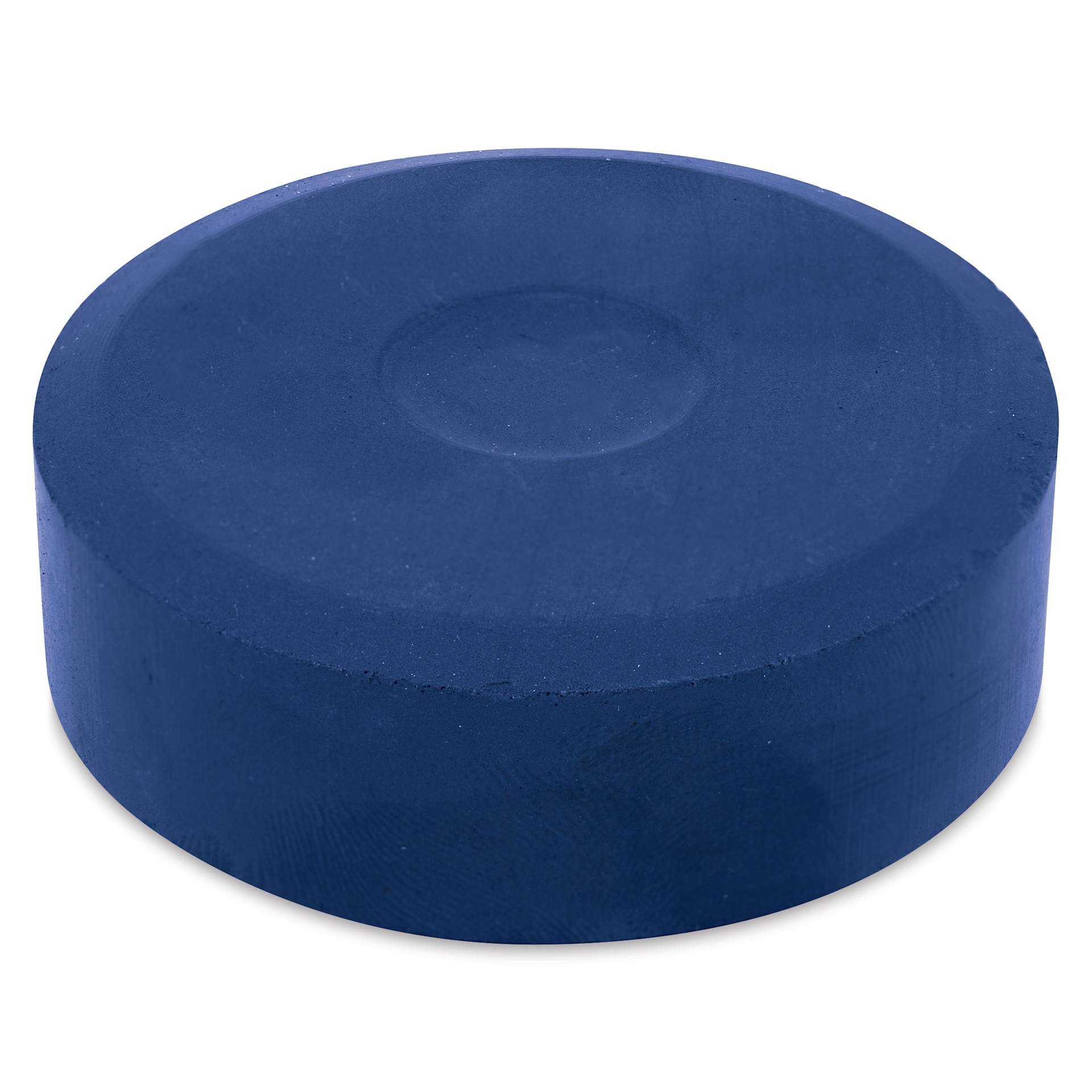 Side view of the Prussian Blue Large Blick Essentials Tempera Cake