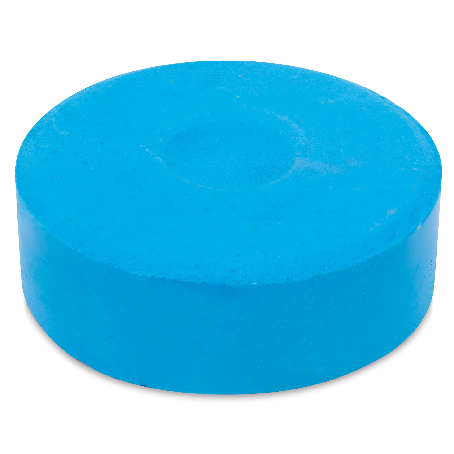 Side view of the Large Sky Blue Blick Essentials Tempera Cake