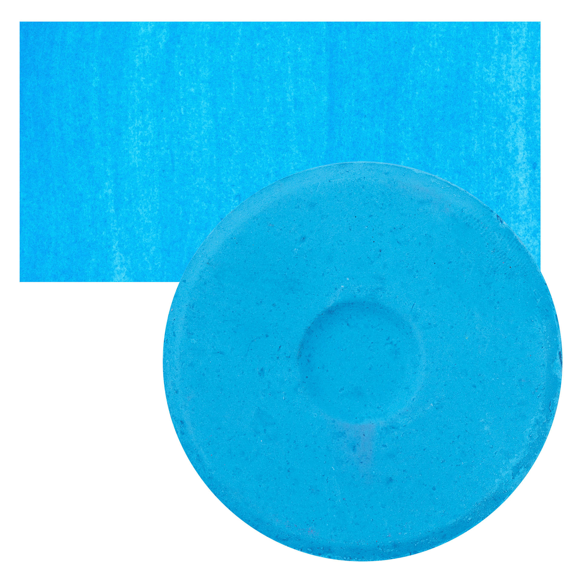 Blick Essentials Tempera Cake - Sky Blue, Large cake and swatch