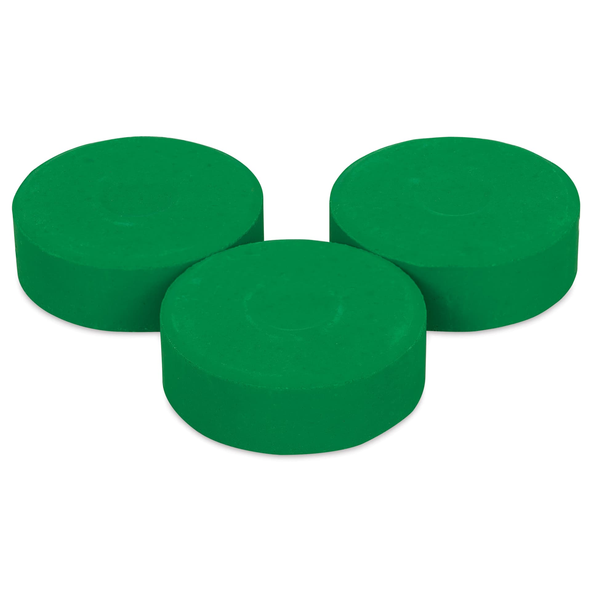 Large Brilliant Green Blick Essentials Tempera Cakes in an angled organzied group