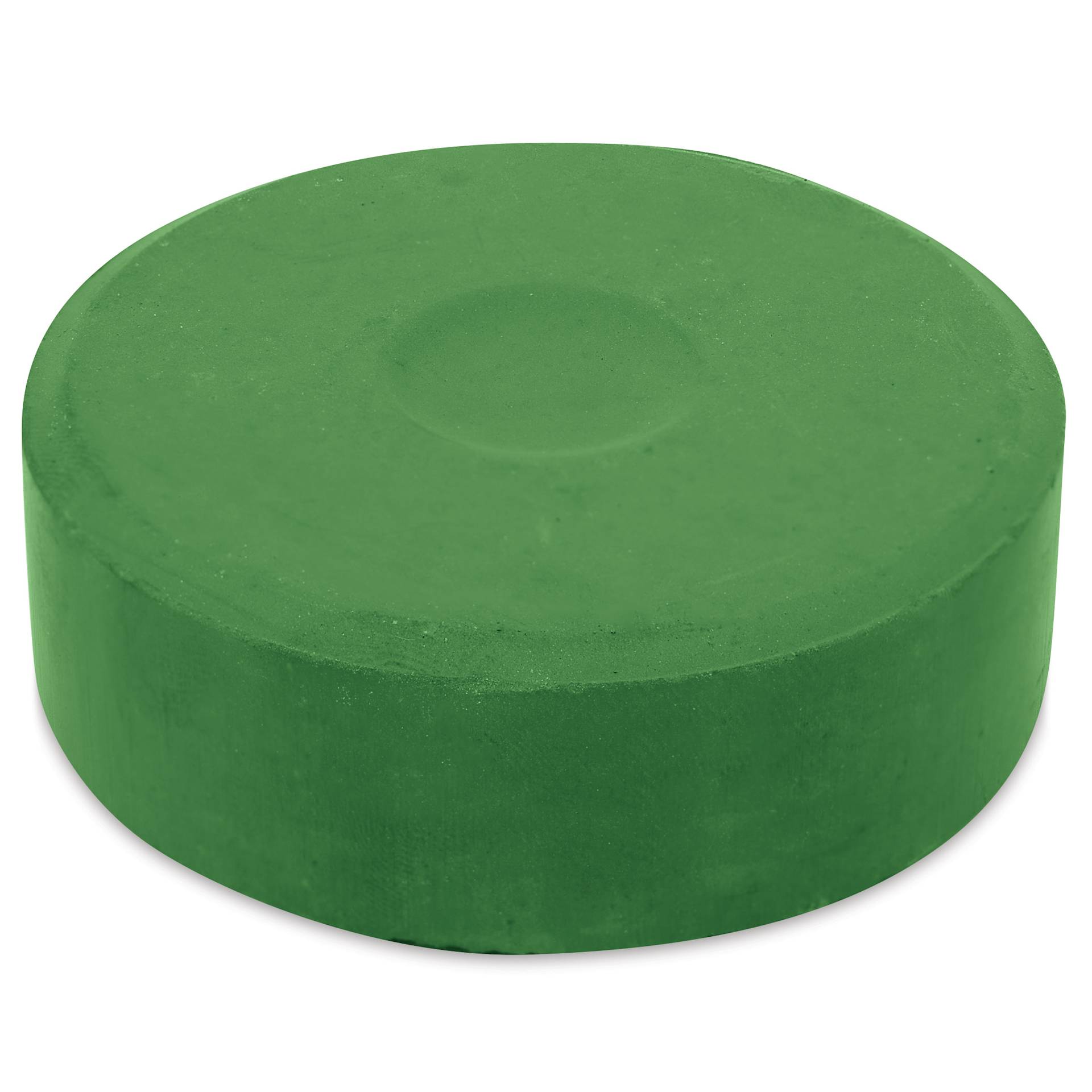 Side view of the Deep Green Large Blick Essentials Tempera Cake