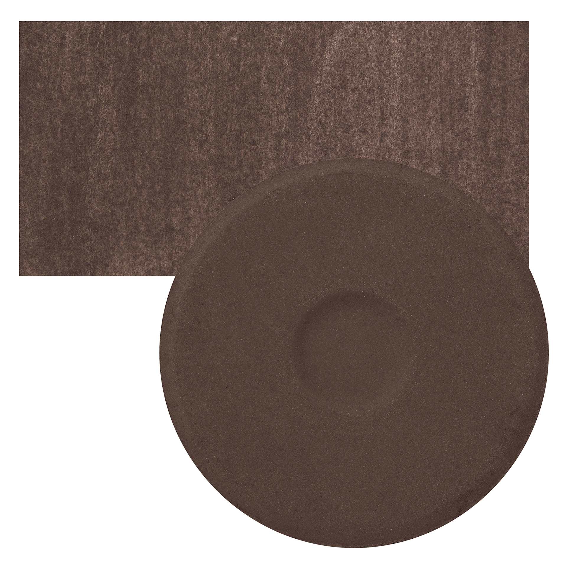 Blick Essentials Tempera Cake - Van Dyke Brown, Large cake and swatch