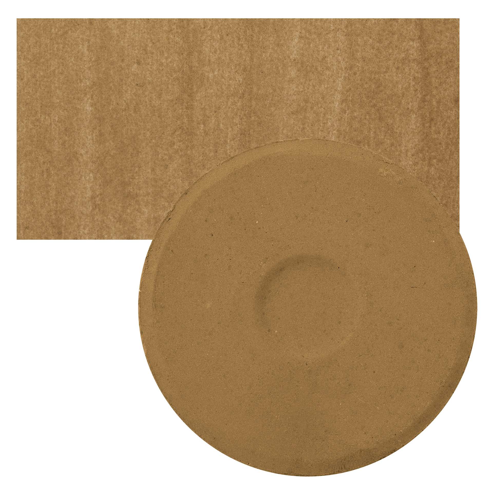 Blick Essentials Tempera Cake - Raw Sienna, Large cake and swatch