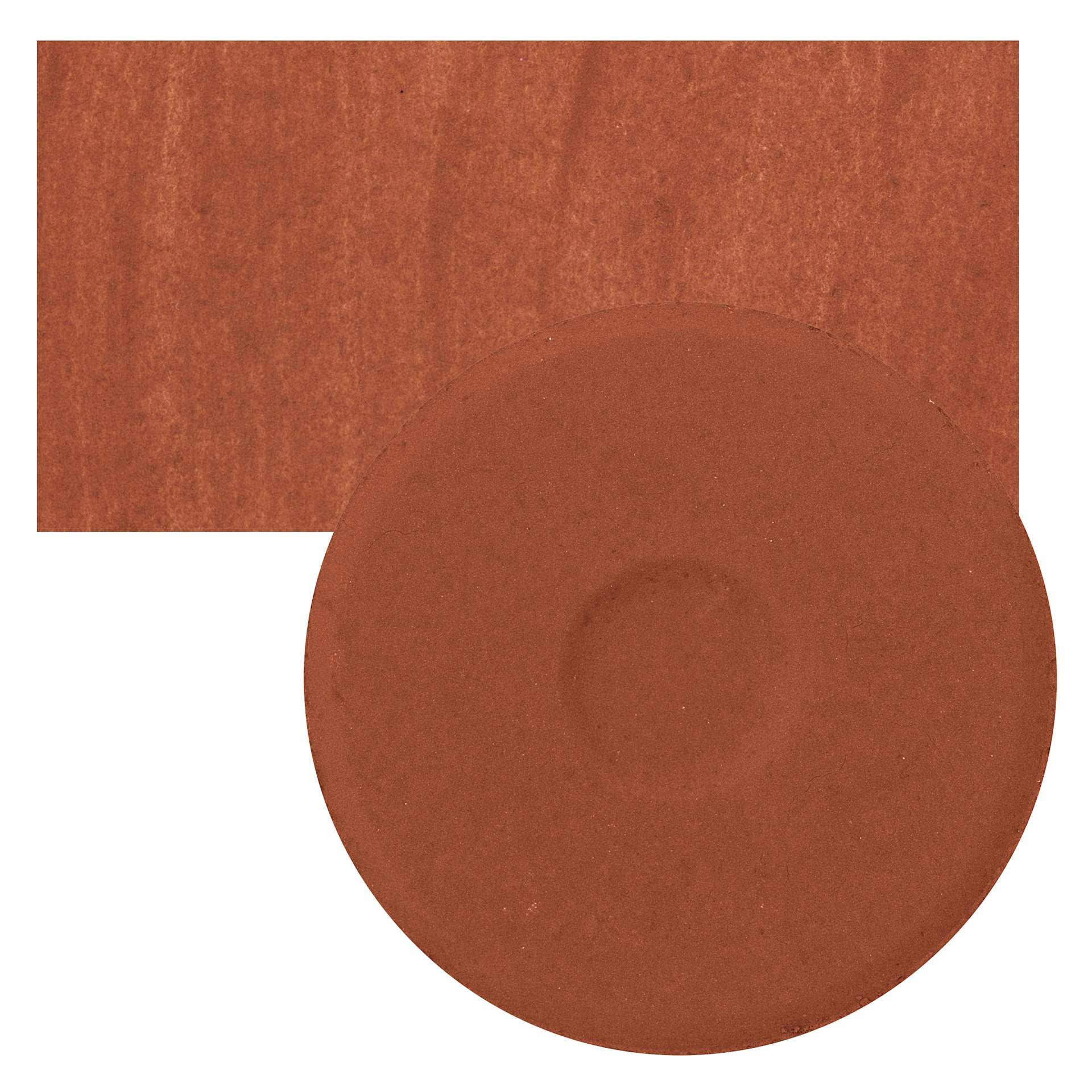 Blick Essentials Tempera Cake - Deep Sienna, Large cake and swatch