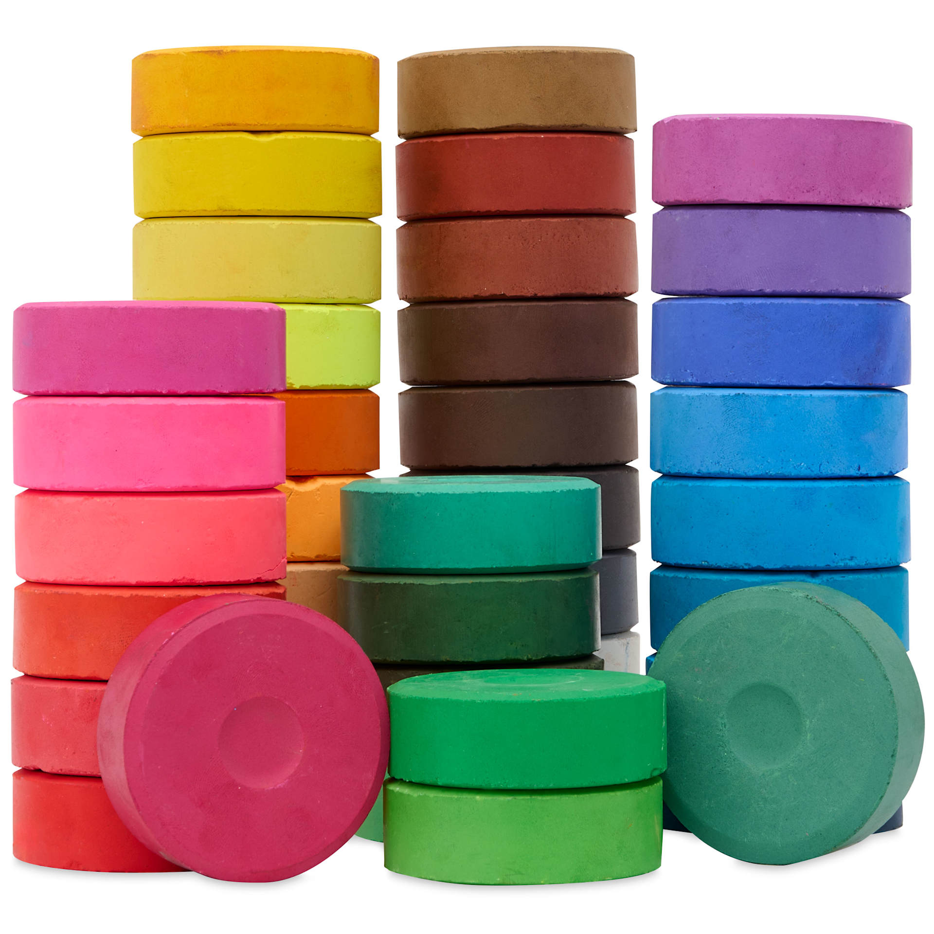 Blick Essentials Tempera Cakes and Sets, cakes stacked on each other