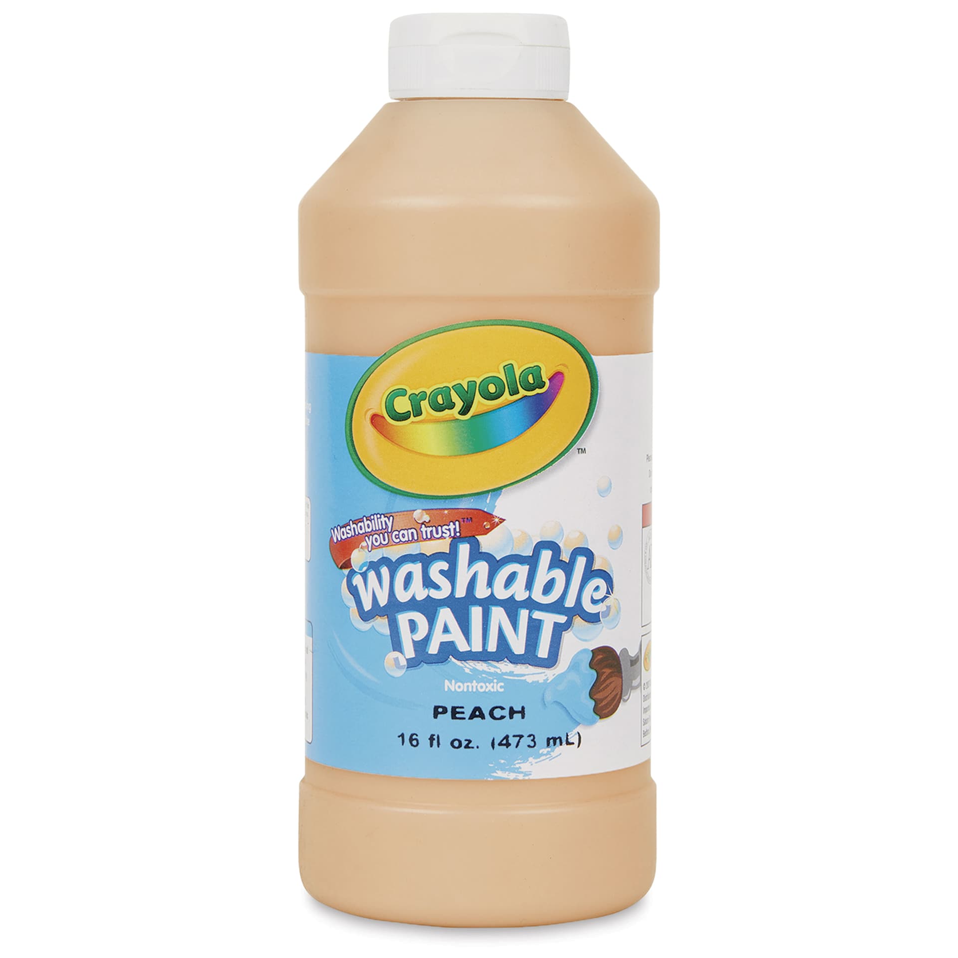 Crayola Washable Paint - Peach, 16 oz bottle