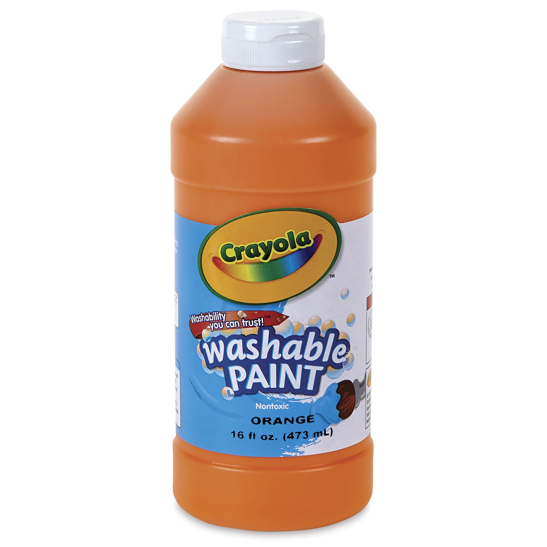 Crayola Washable Paint - Orange, 16 oz bottle