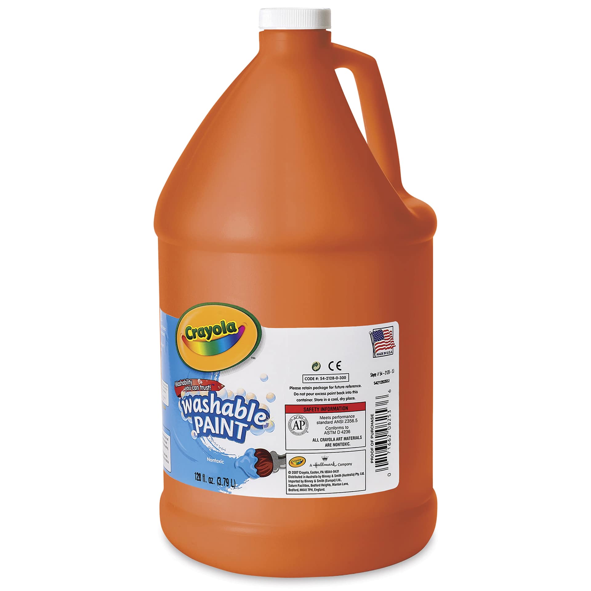 Crayola Washable Paint - Orange, Gallon
