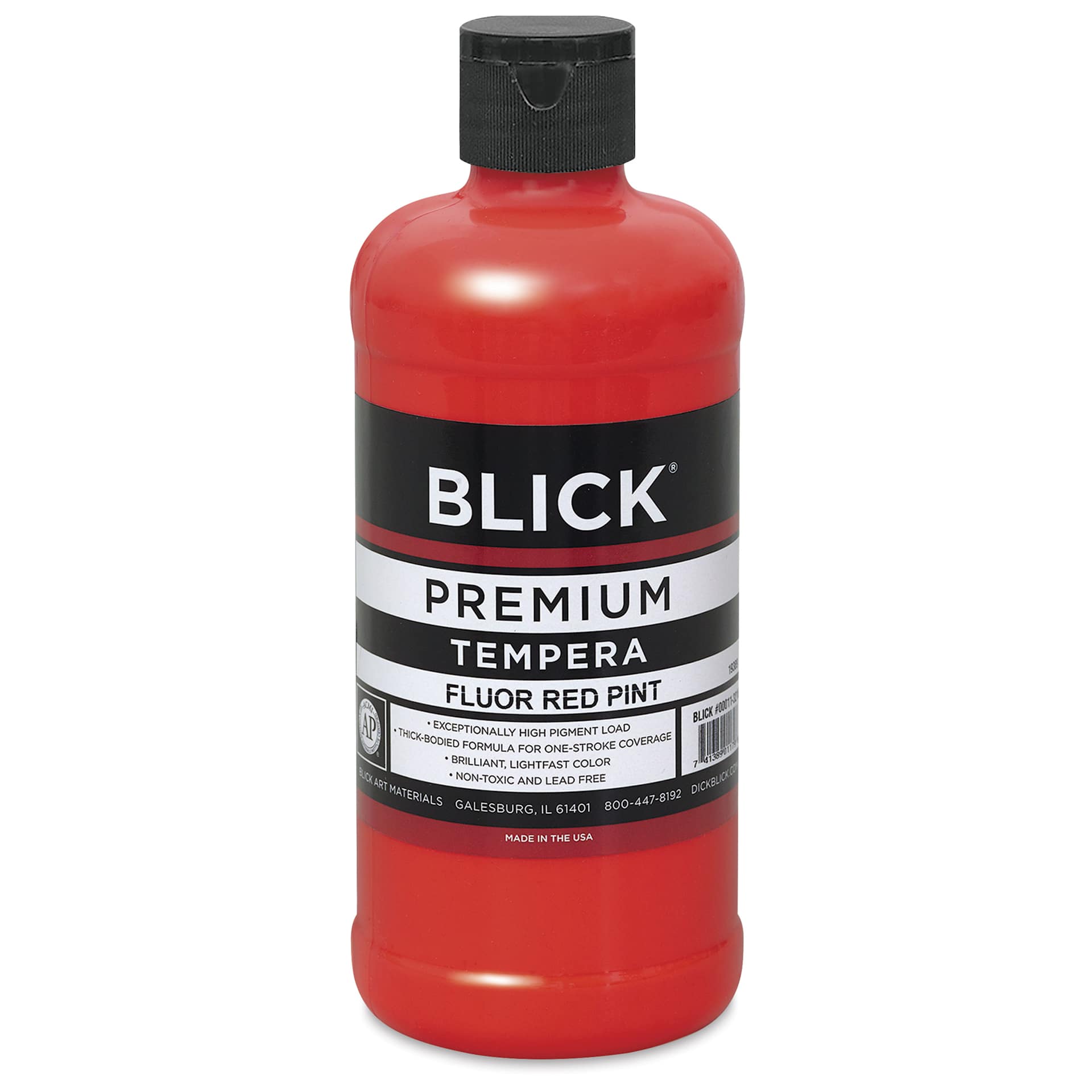 Blick Premium Grade Tempera - Fluorescent Red, Pint
