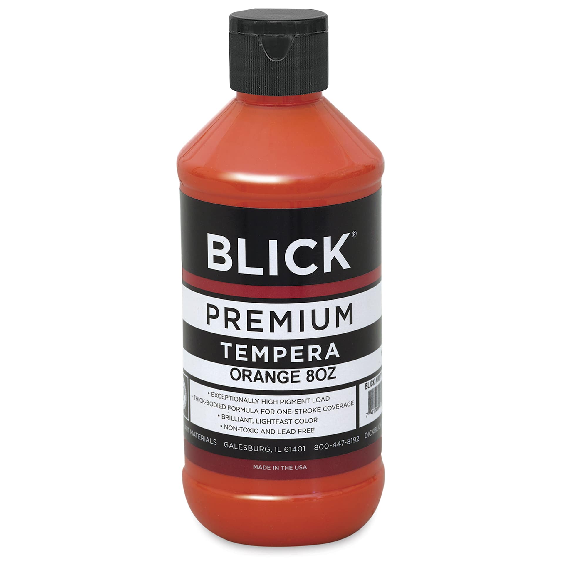 Blick Premium Grade Tempera - Orange, 8 oz bottle