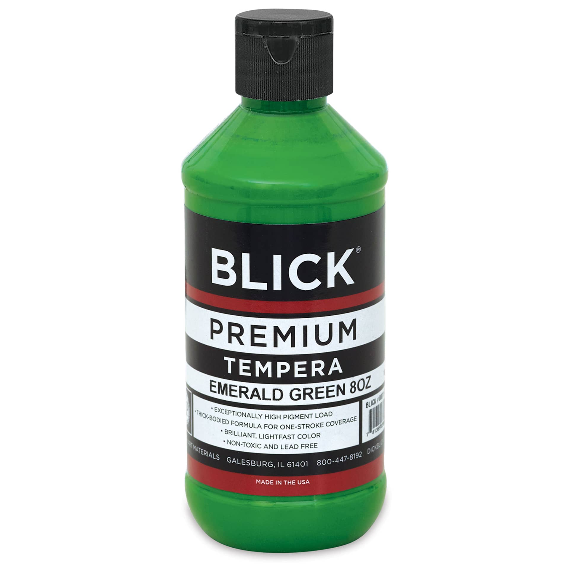 Blick Premium Grade Tempera - Emerald Green, 8 oz bottle