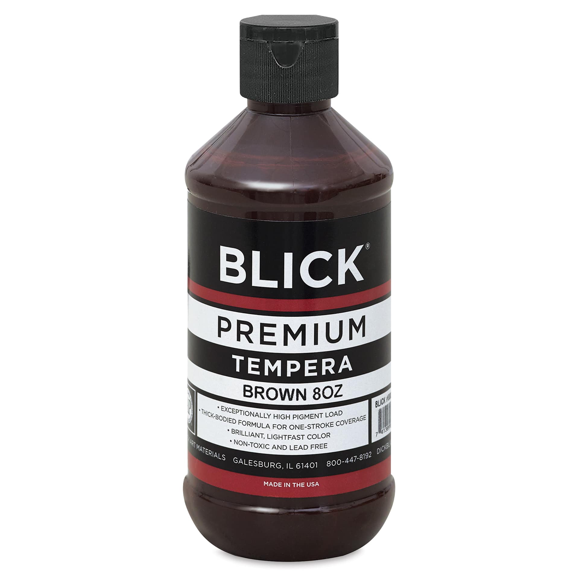 Blick Premium Grade Tempera - Brown, 8 oz bottle
