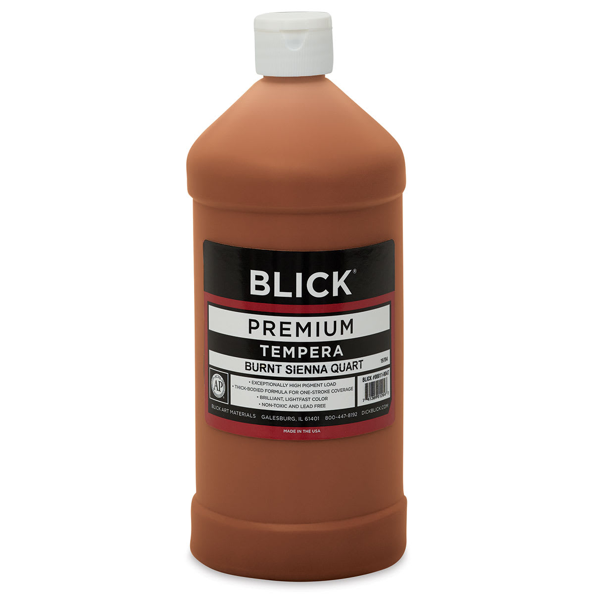 Blick Premium Grade Tempera - Burnt Sienna, Quart
