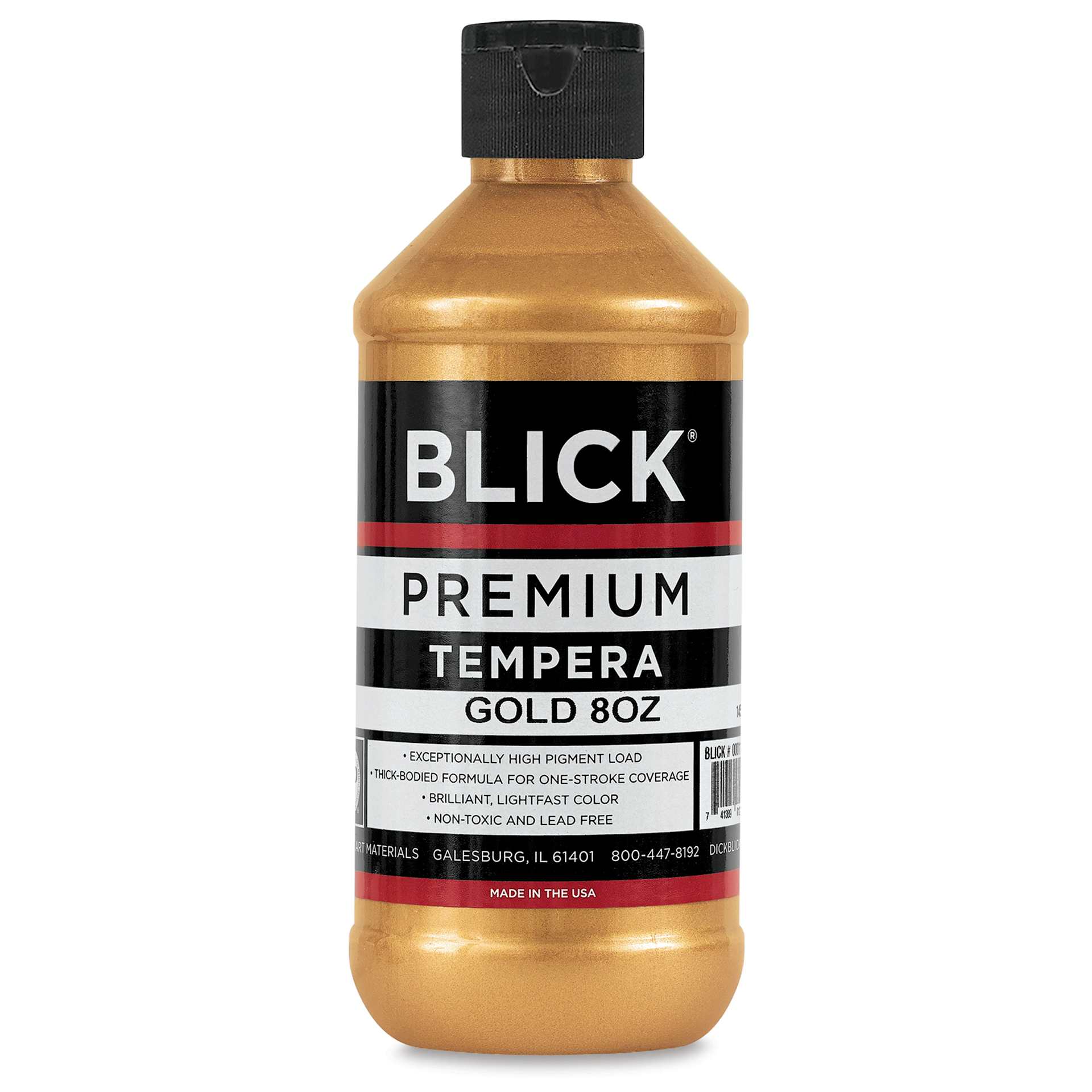 Blick Premium Grade Tempera - Gold, 8 oz bottle