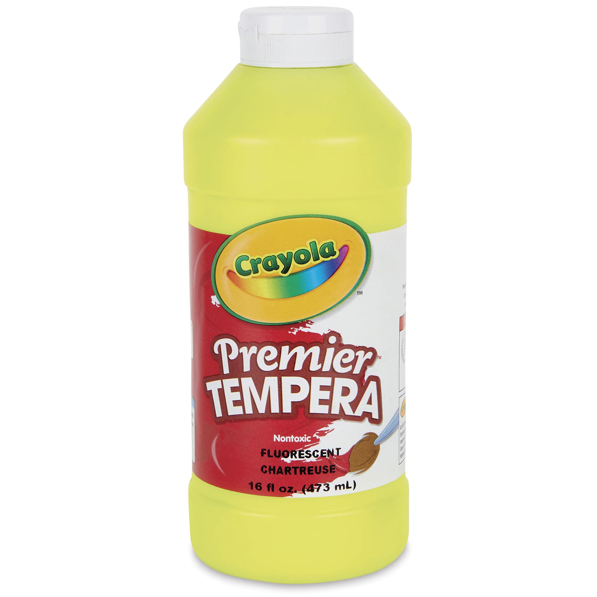 Crayola Premier Tempera - Fluorescent Chartreuse, 16 oz bottle