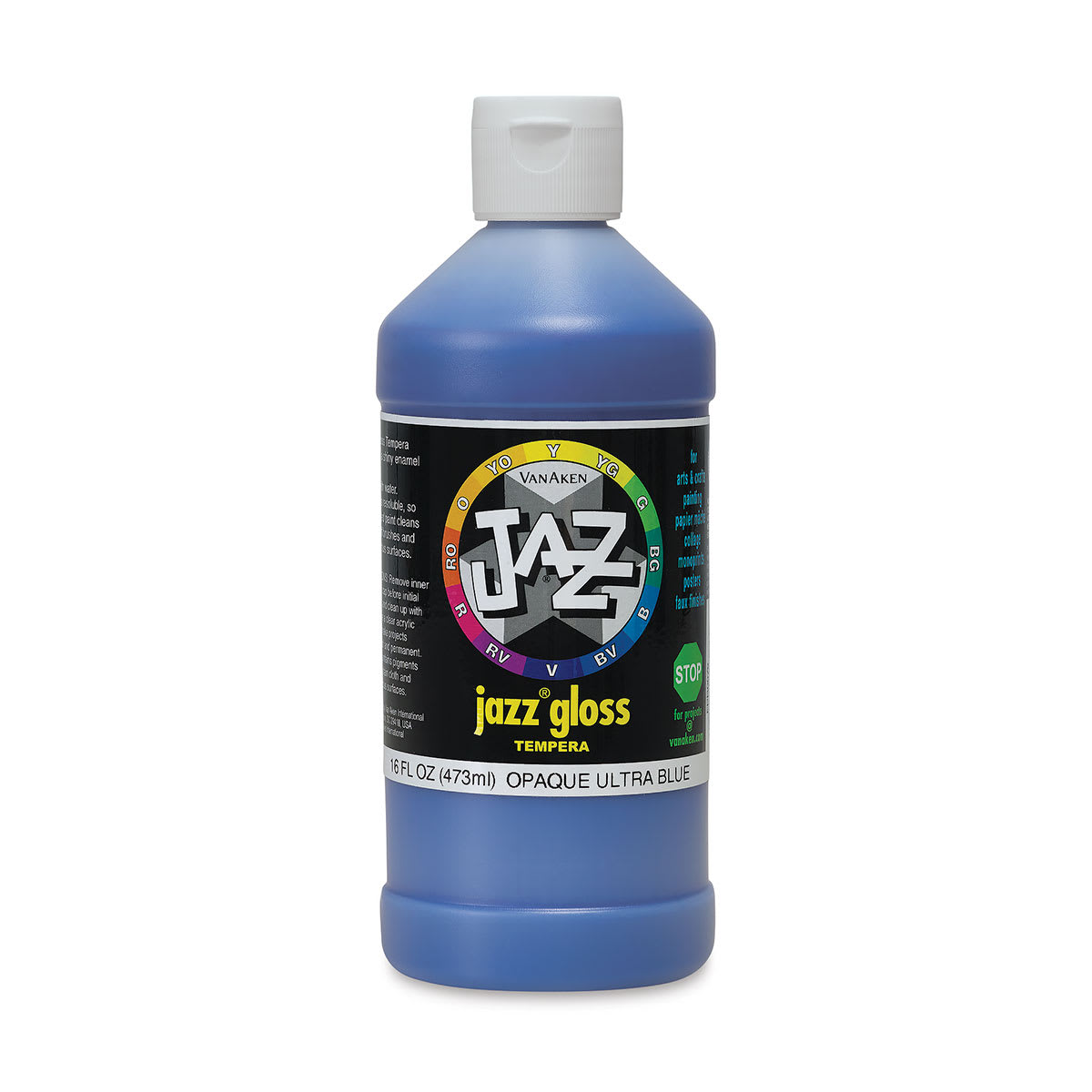 Jazz Gloss Tempera - Gloss, Ultra Blue, 16 oz bottle
