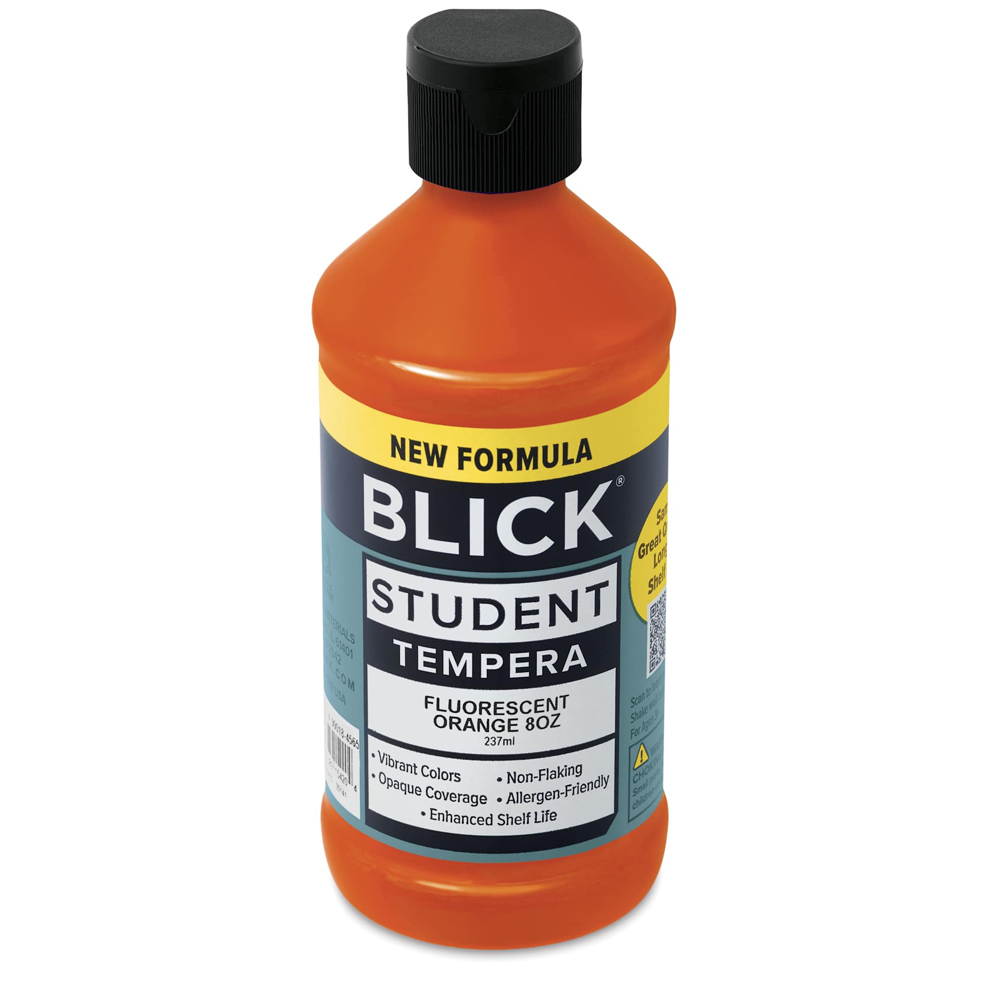 Blick Student Tempera Paint - Fluorescent Orange, 8 oz Bottle