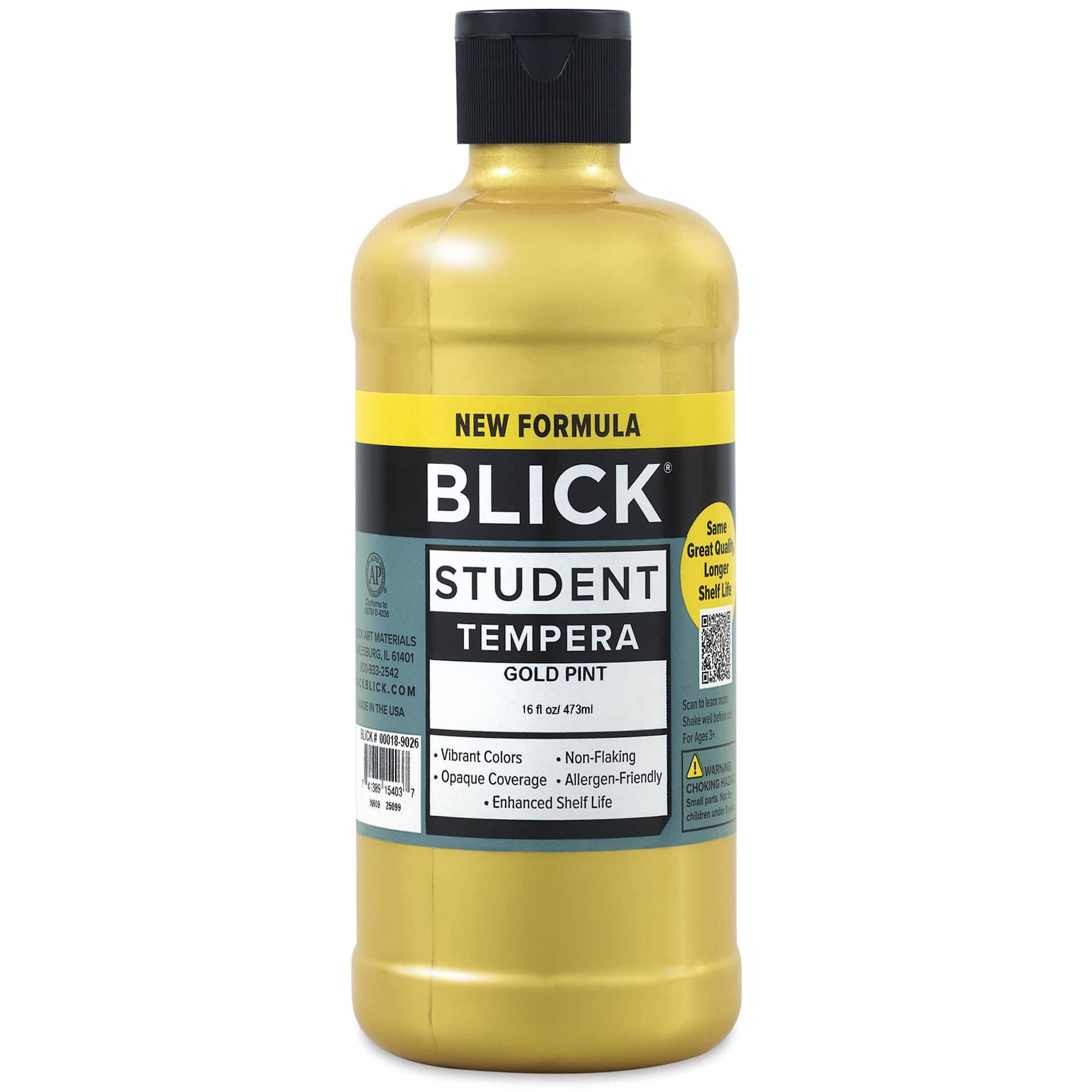 Blick Student Tempera Paint - Metallic Gold, 16 oz Bottle