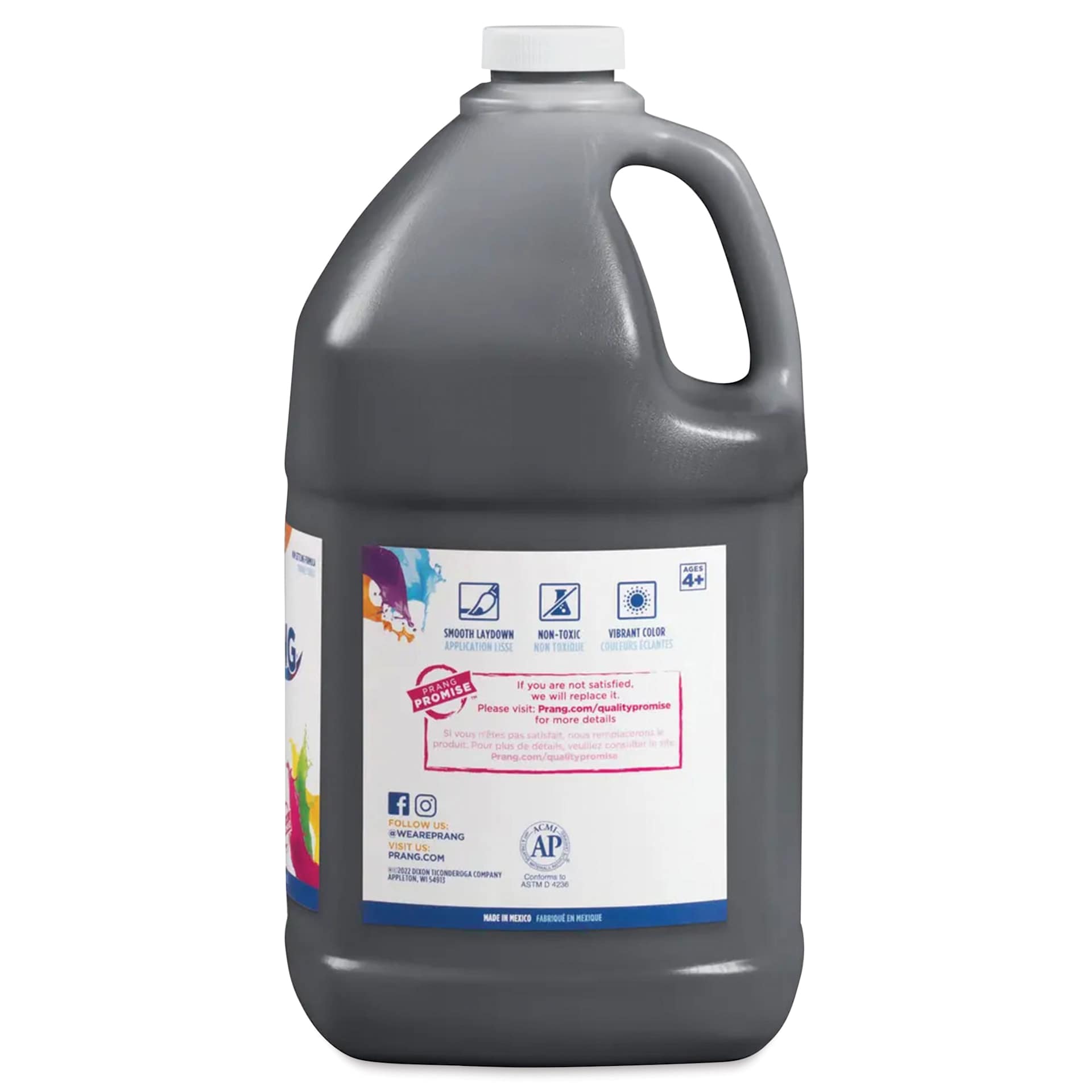 Back of Prang Ready-To-Use Tempera Paint - Black, Gallon