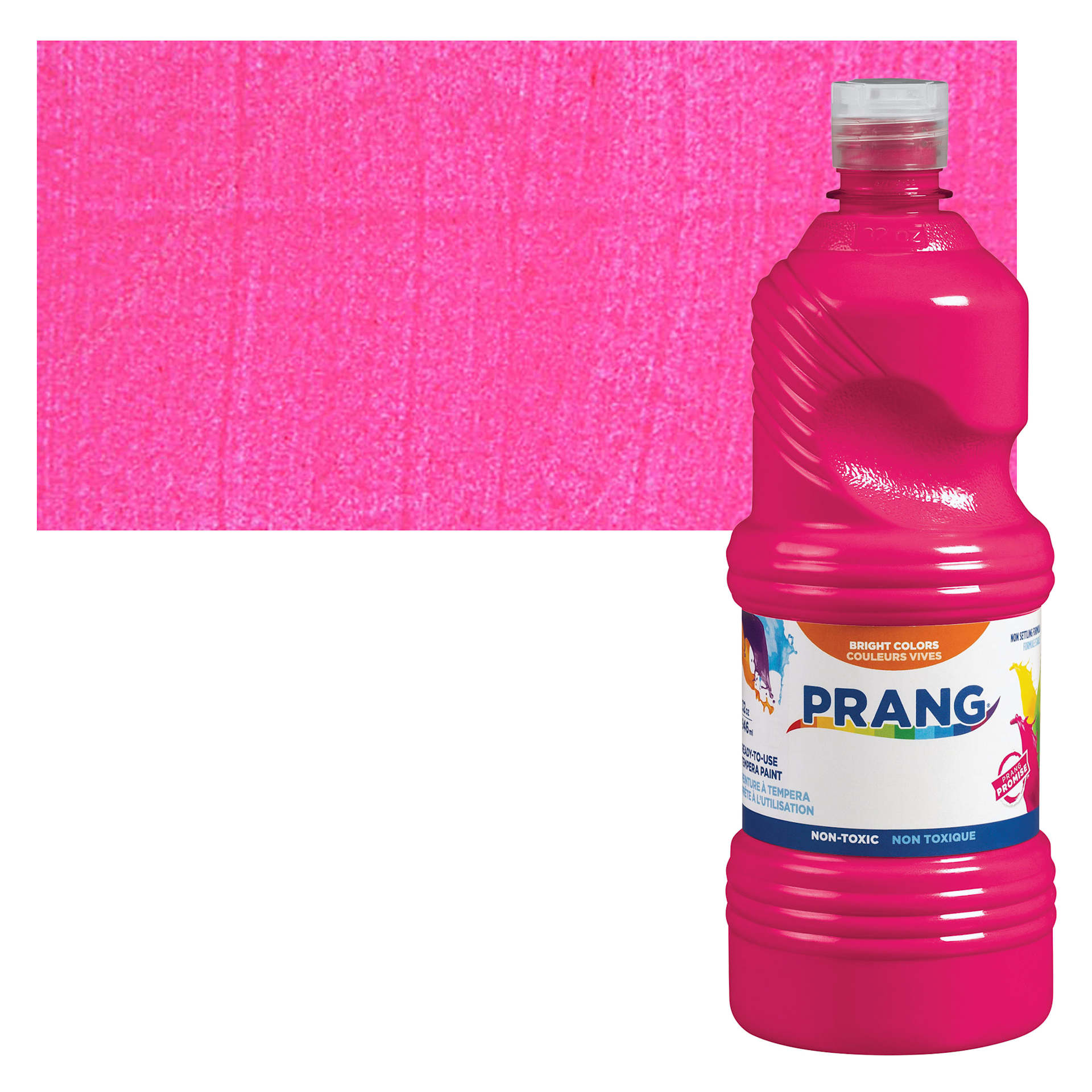 Prang Ready-To-Use Tempera Paint - Magenta, 32 oz bottle and swatch