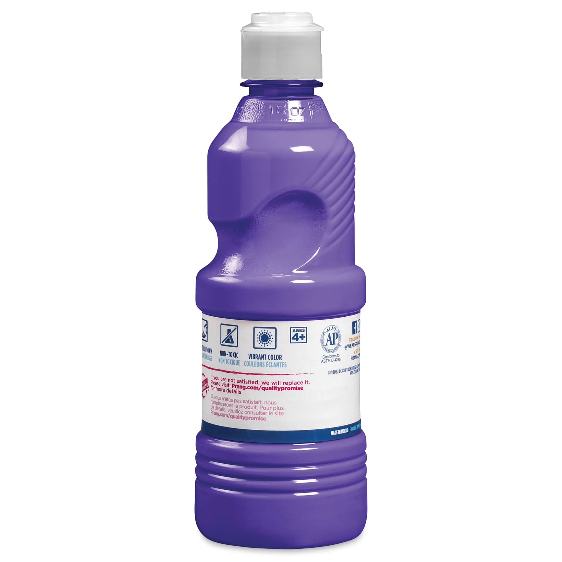 Back of Prang Ready-To-Use Tempera Paint- Violet, Pint