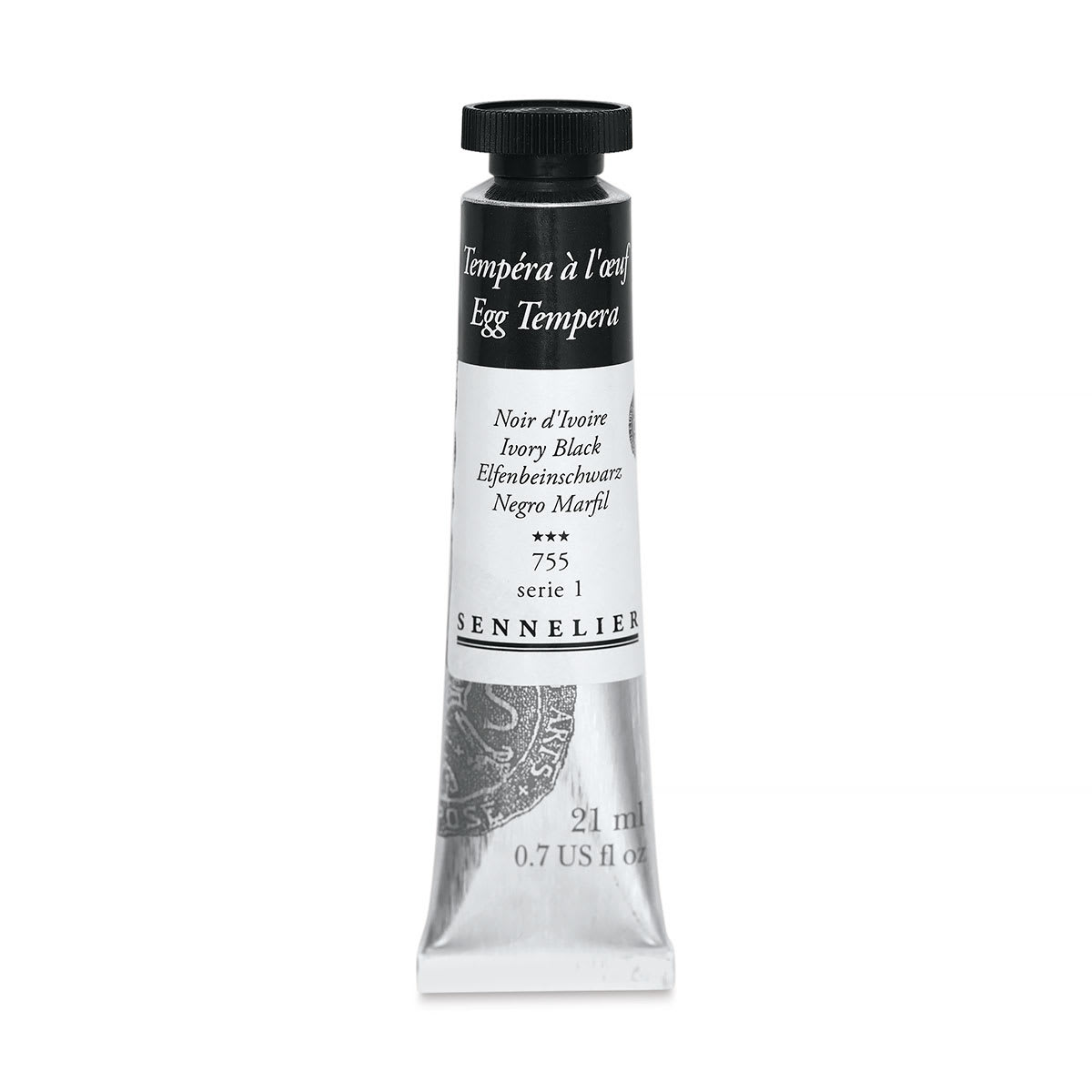 Sennelier Artists Egg Tempera - Ivory Black, 21 ml tube