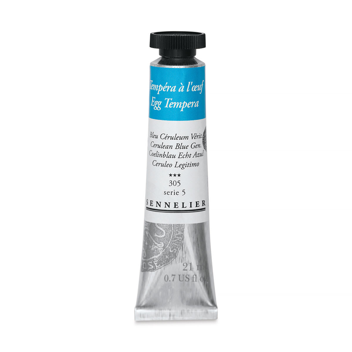 Sennelier Artists Egg Tempera - Cerulean Blue Genuine, 21 ml tube